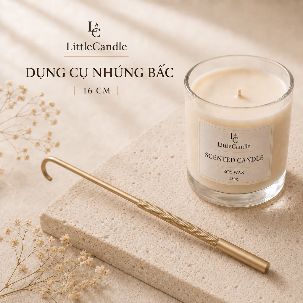 Móc chỉnh bấc nến LittleCandle dài 16 cm, phụ kiện chăm sóc nến thơm – AC-003