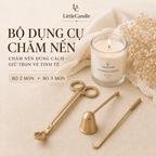 Bộ dụng cụ chăm sóc nến LittleCandle gồm kéo cắt bấc, chuông dập tắt nến và móc chỉnh bấc – AC-004