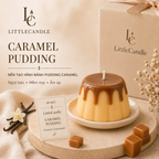Nến thơm tạo hình bánh flan caramel LittleCandle hương caramel và vani, trang trí và làm quà tặng – SF-007
