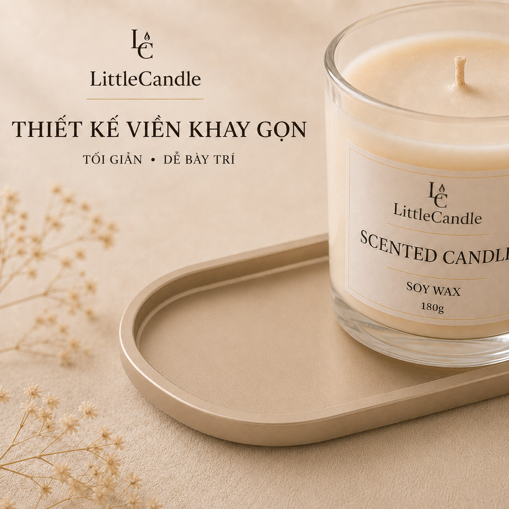 Khay Decor nến thơm LittleCandle, phụ kiện cho góc phòng và bàn làm việc phong cách tối giản – AC-006