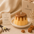 Nến thơm tạo hình bánh flan caramel LittleCandle hương caramel và vani, trang trí và làm quà tặng – SF-007