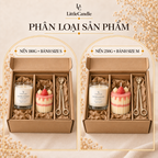 Bộ quà tặng bán chạy LittleCandle gồm nến hương gỗ đàn hương, nến bánh dâu và kéo cắt bấc – GS-007