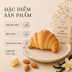 Nến thơm tạo hình bánh sừng bò mini LittleCandle hương bơ vani, trang trí góc cà phê – SF-008