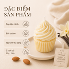 Nến thơm tạo hình bánh kem nhỏ hương vani LittleCandle, trang trí và làm quà tặng – SF-005