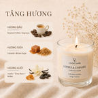 Nến thơm LittleCandle hương cà phê và caramel ngọt ấm, trang trí góc cà phê – JC-008