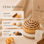 Nến thơm tạo hình bánh cuộn quế LittleCandle hương quế và vani, trang trí góc cà phê – SF-006