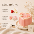Nến thơm tạo hình bánh trái tim hồng LittleCandle, làm quà sinh nhật và kỷ niệm – SF-002