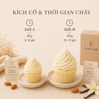Nến thơm tạo hình bánh kem nhỏ hương vani LittleCandle, trang trí và làm quà tặng – SF-005
