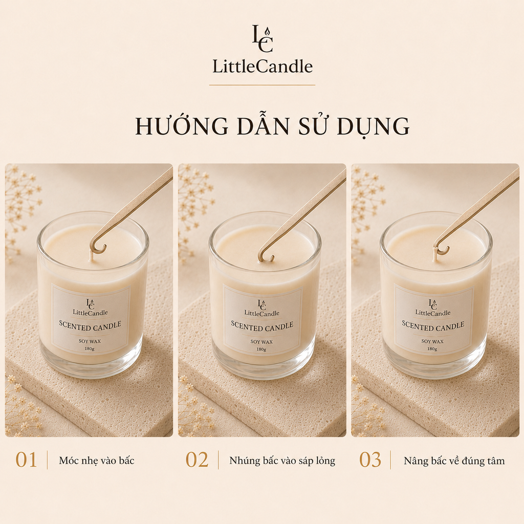 Móc chỉnh bấc nến LittleCandle dài 16 cm, phụ kiện chăm sóc nến thơm – AC-003