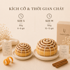 Nến thơm tạo hình bánh cuộn quế LittleCandle hương quế và vani, trang trí góc cà phê – SF-006