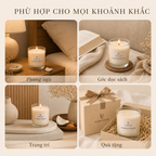 Nến thơm LittleCandle hương dừa sữa và vani béo nhẹ, ngọt ấm, trang trí phòng – JC-006