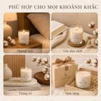 Nến thơm LittleCandle hương vải sạch nhẹ nhàng, thơm phòng và trang trí nhà – JC-007