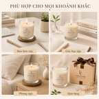 Nến thơm LittleCandle hương trà trắng thanh sạch, nhẹ nhàng, thơm phòng và trang trí – JC-002