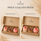 Bộ quà tặng nến tạo hình bánh ngọt LittleCandle, trang trí sinh nhật đáng yêu – GS-002