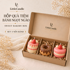 Bộ quà tặng nến tạo hình bánh ngọt LittleCandle, trang trí sinh nhật đáng yêu – GS-002